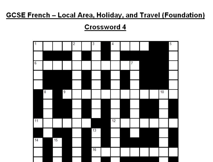 World in french crossword clue