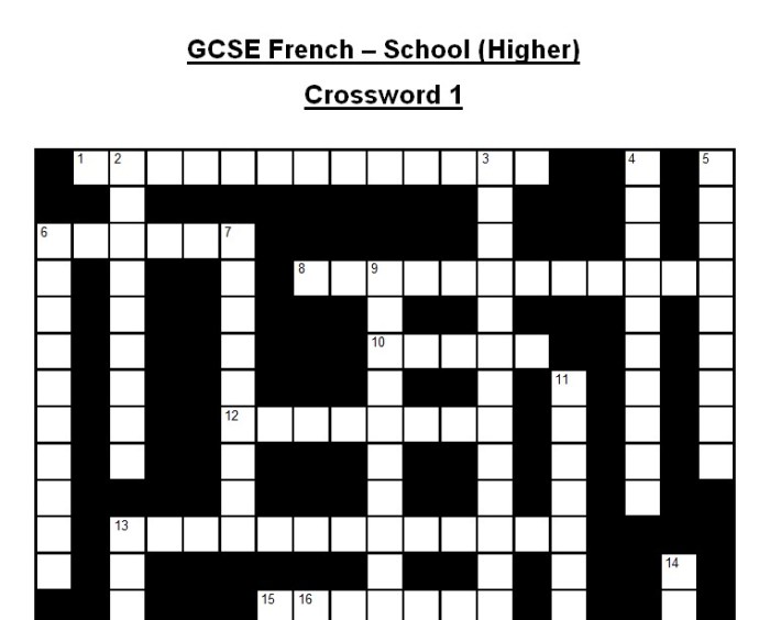 World in french crossword clue