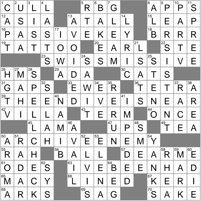 World in french crossword clue