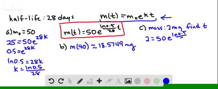 Strontium 90 has a half life of 28 days