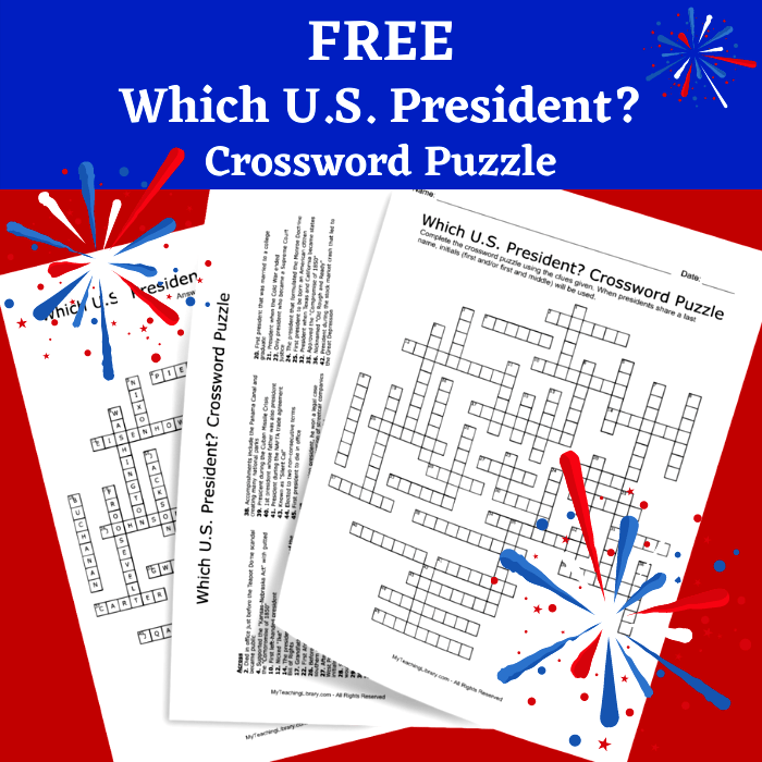 Us presidents crossword puzzle answers