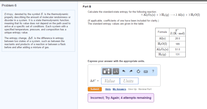 Entropy calculate process following change standard if table answer reference discrepancy understand please there little